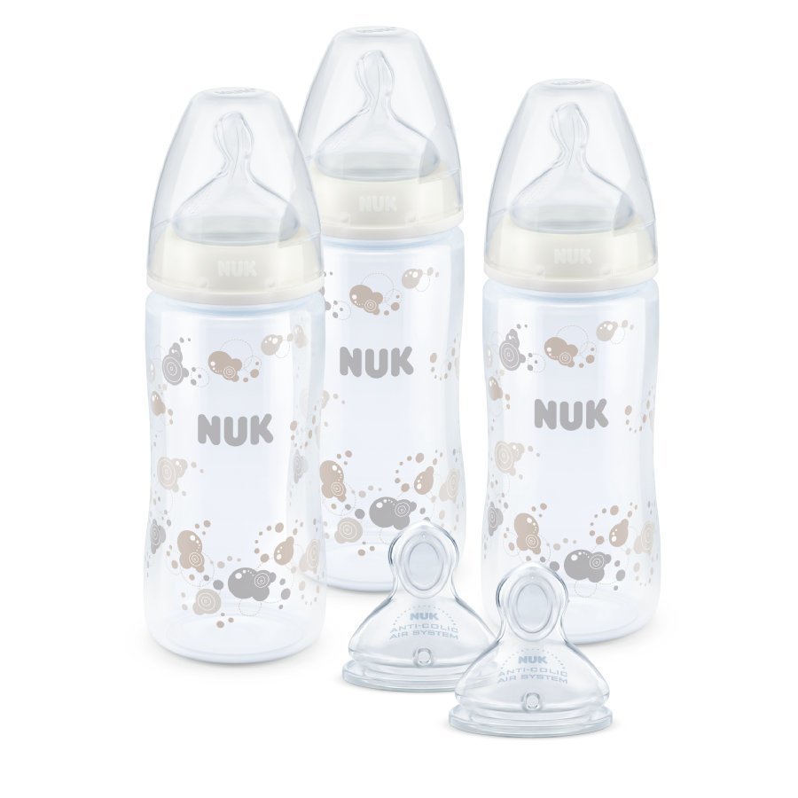 Nuk First Choice Plus Aloitussetti 3 Tuttipulloa Ja 2 Pullotuttia