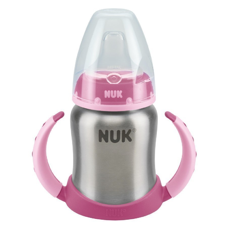 Nuk Learner Cup Stainless Steel Nokkamuki 125 Ml Vaaleanpunainen