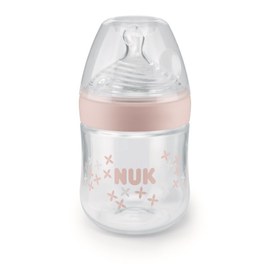 Nuk Nature Sense Tuttipullo 150 Ml Silikonitutti Koko 1 S Vaaleanpunainen