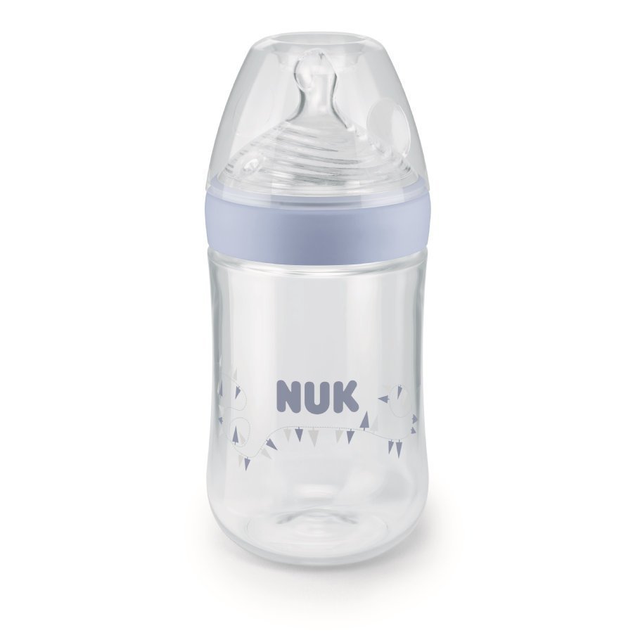 Nuk Nature Sense Tuttipullo 260 Ml Silikonitutti Koko 2 M Sininen