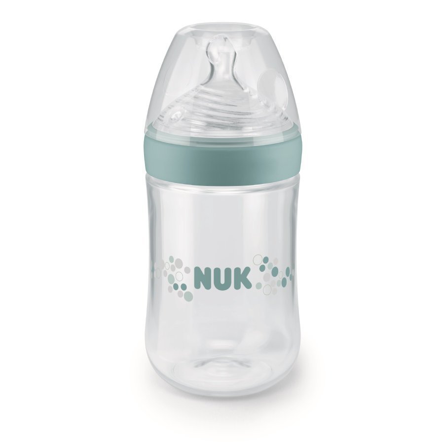 Nuk Nature Sense Tuttipullo 260 Ml Silikonitutti Koko 2 M Vihreä