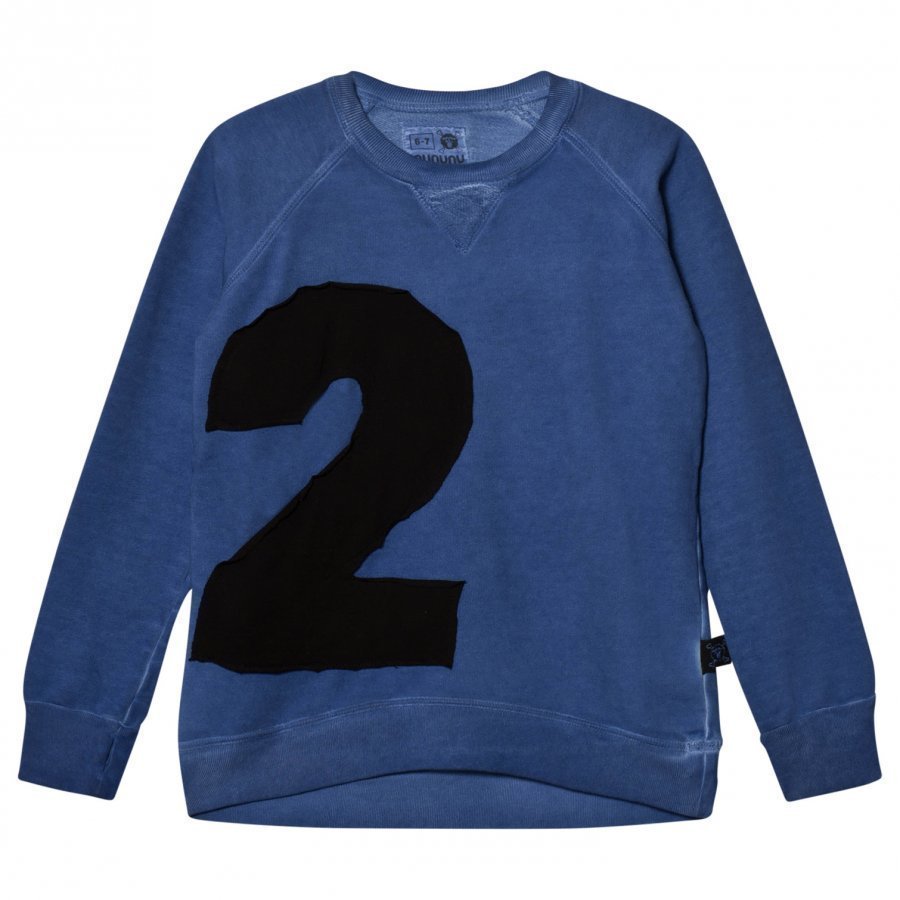 Nununu Puffy Numbered Sweatshirt Dirty Blue Oloasun Paita