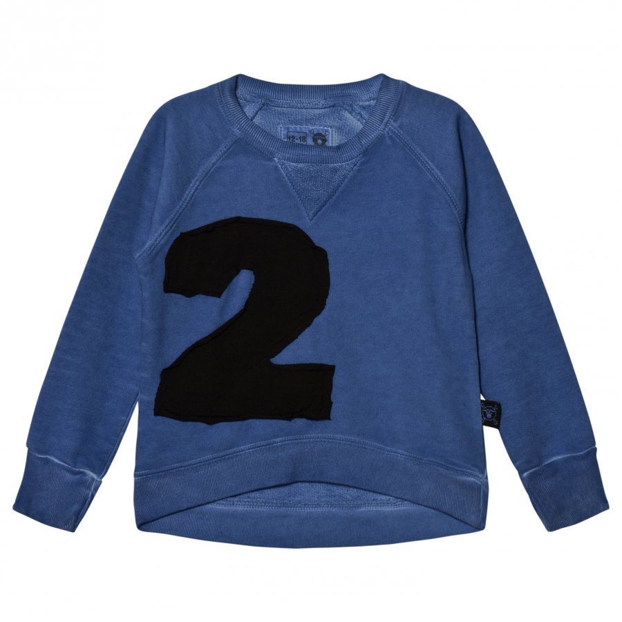 Nununu Puffy Numbered Sweatshirt Dirty Blue Oloasun Paita