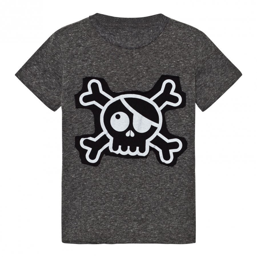 Nununu Skull Patch T-Shirt Charcoal T-Paita