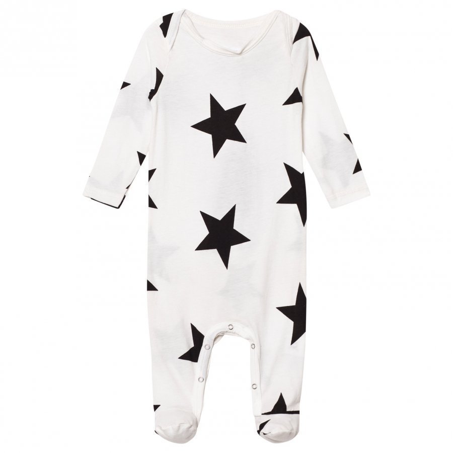 Nununu Star Footed Baby Body White Potkupuku