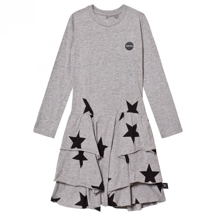 Nununu Star Layered Dress Heather Grey Mekko