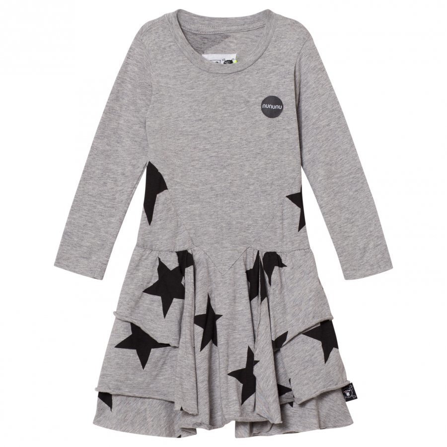 Nununu Star Layered Dress Heather Grey Mekko