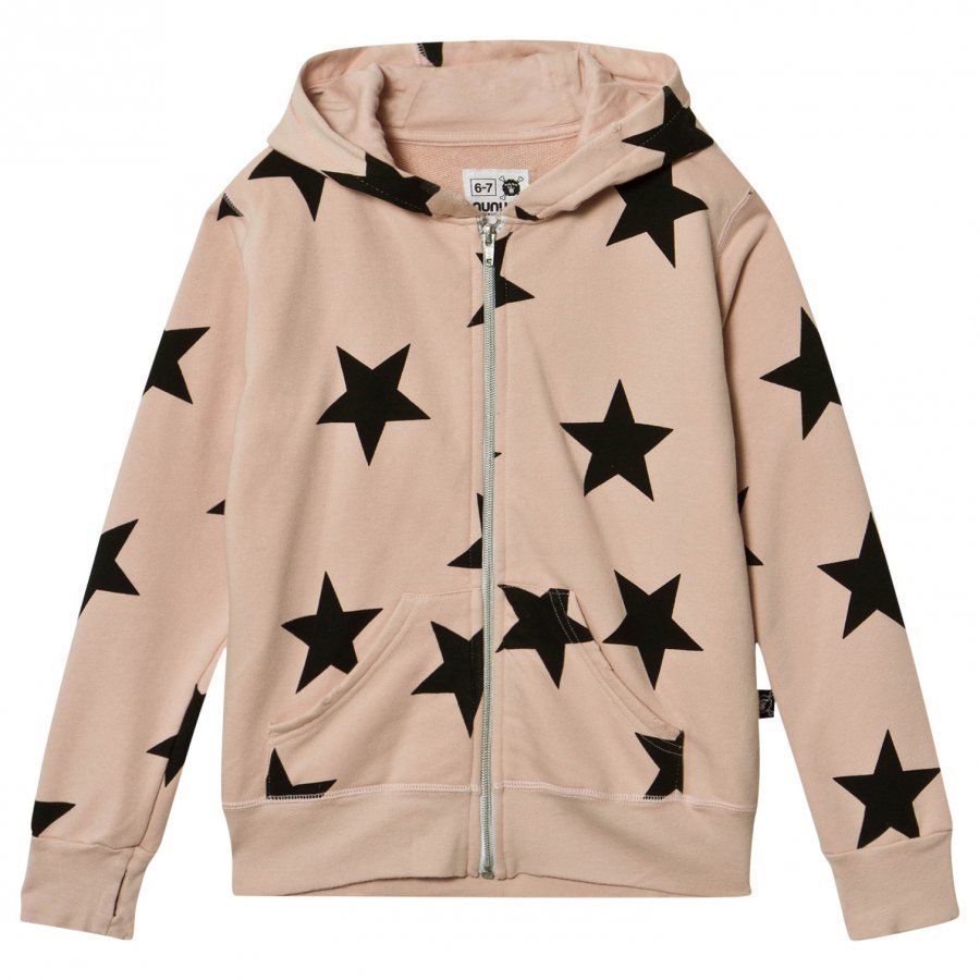 Nununu Star Zip Hoodie Powder Pink Huppari