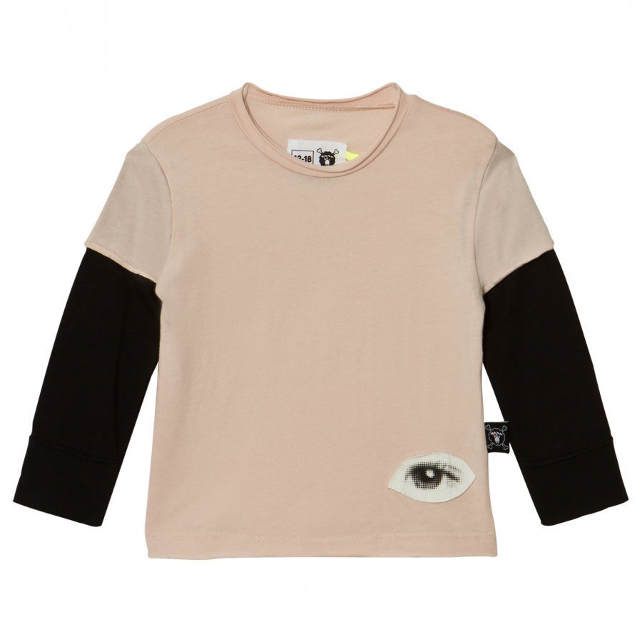 Nununu Tiny Eye Patch T-Shirt Powder Pink Pitkähihainen T-Paita