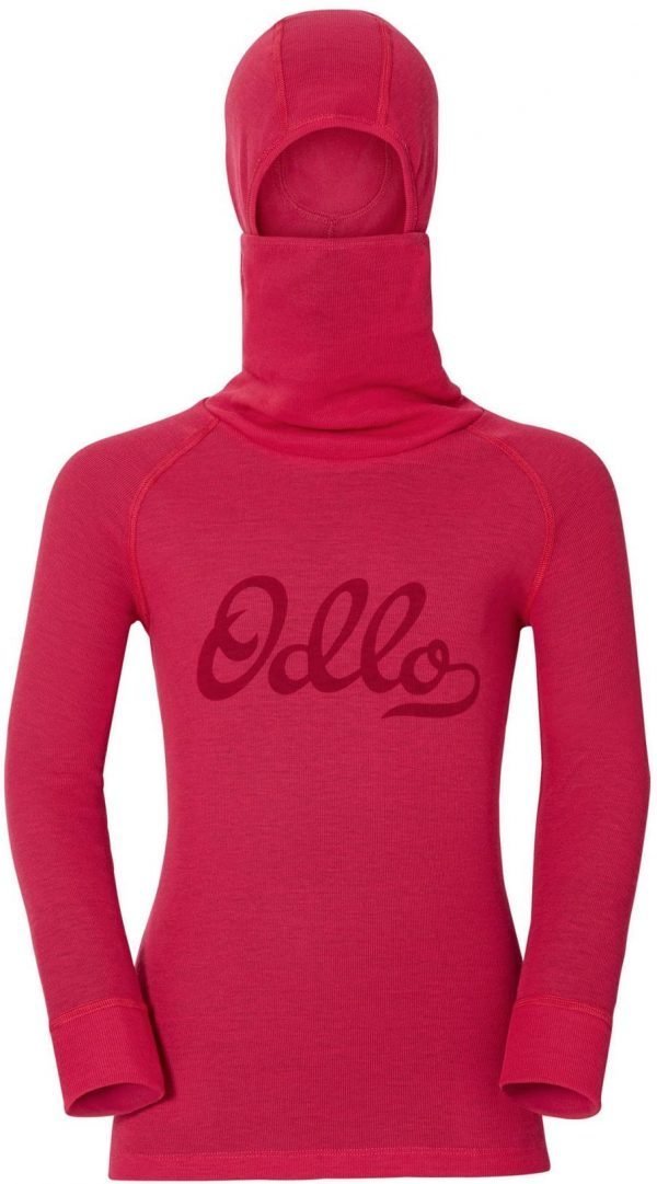 Odlo Kids Warm Shirt Plus Facemask Kerrastopaita Punainen