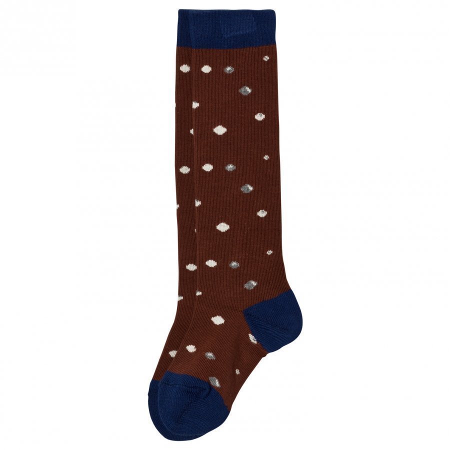 One We Like Dots Socks Brown Sukat