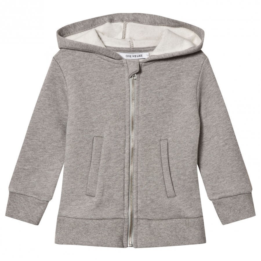 One We Like Gitarr Hoodie Grey Melange Huppari