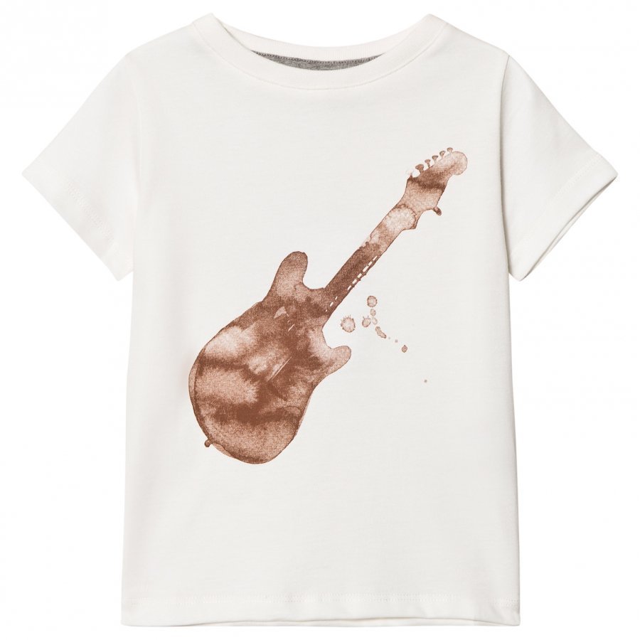 One We Like One Gitarr Short Sleeve T-Shirt Pristine White T-Paita