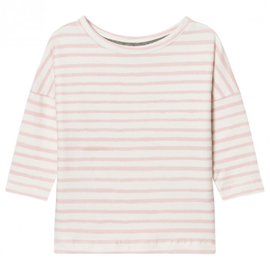 One We Like Pop Long Sleeve T-Shirt Stripe Pristine White Pitkähihainen T-Paita