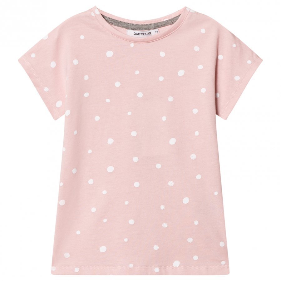 One We Like Pop Short Sleeve T-Shirt Dots Lotus T-Paita