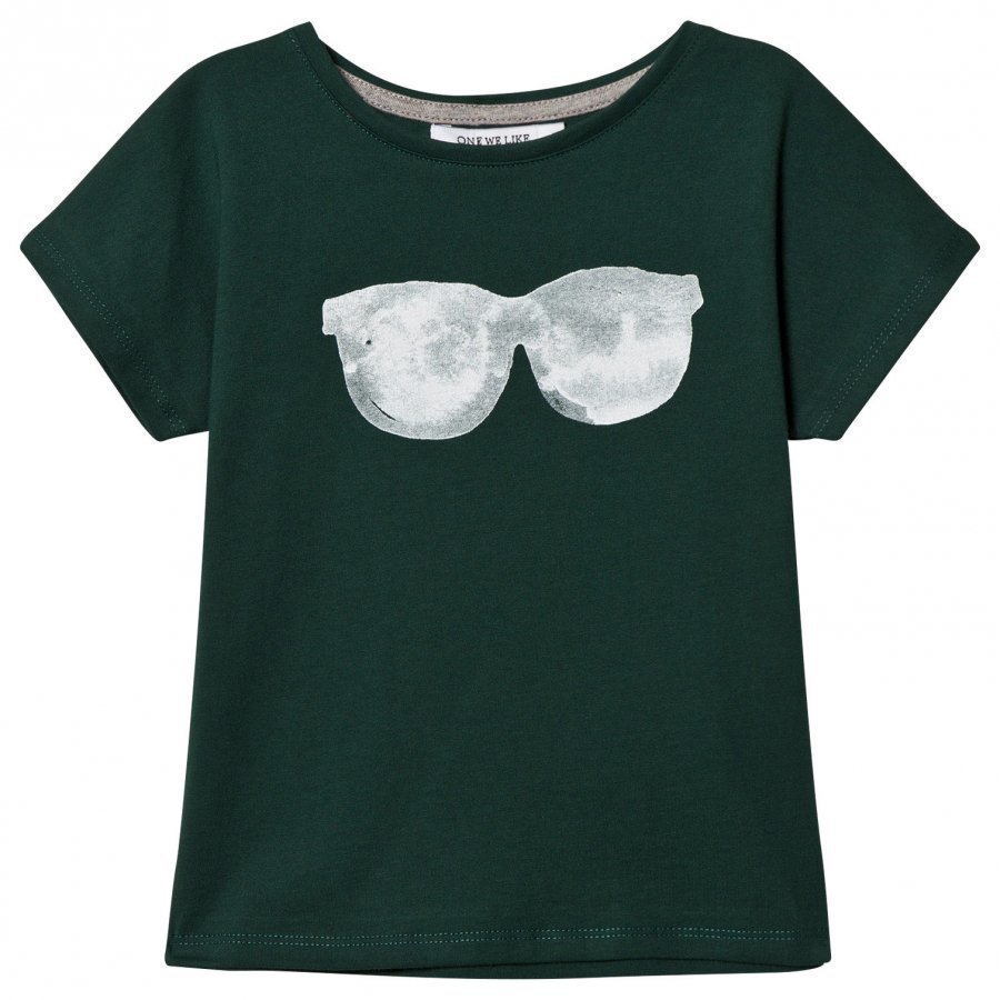 One We Like Pop Sunnies Short Sleeve T-Shirt Posy Green T-Paita