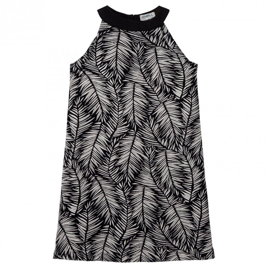 Oneill Black And White Palm Print Dress Uv-Paita