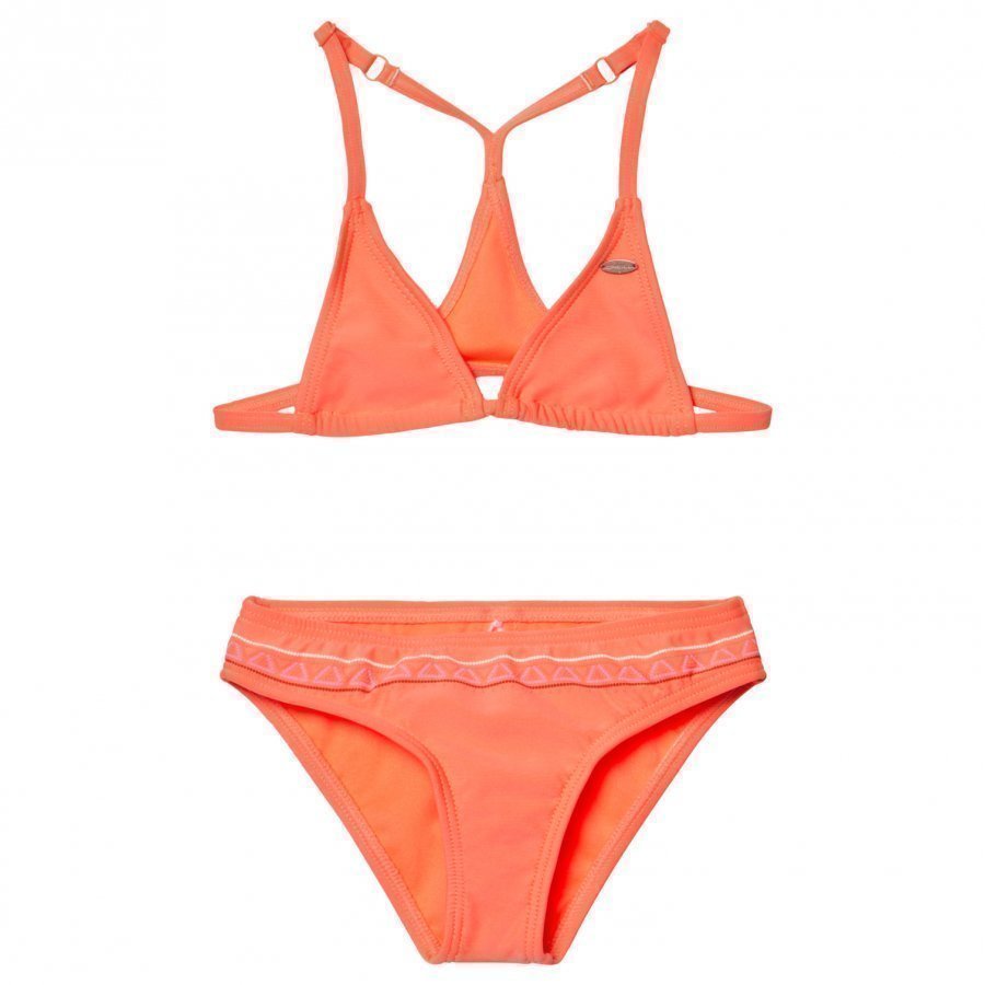 Oneill Fluoroescent Peach Triangle Bead Bikini Bikinit