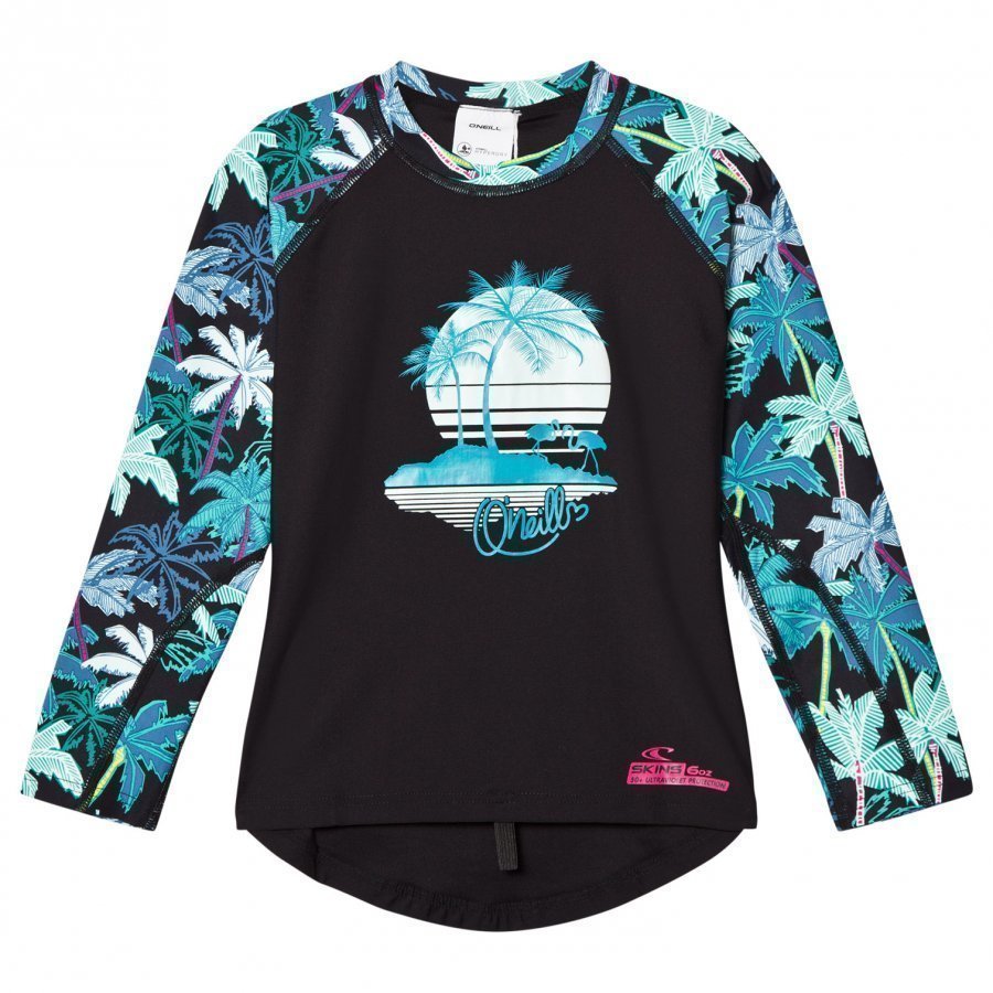 Oneill Pink Horizon Palm Rash Vest Uv-Paita