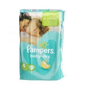 Pampers Baby-Dry 4 7-18 Kg Teippivaippa 47 Kpl