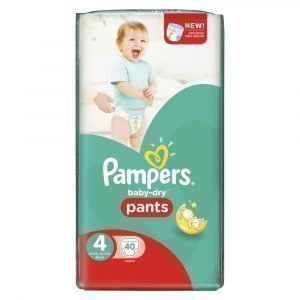 Pampers Baby-Dry 4 8-15 Kg Housuvaippa 40 Kpl