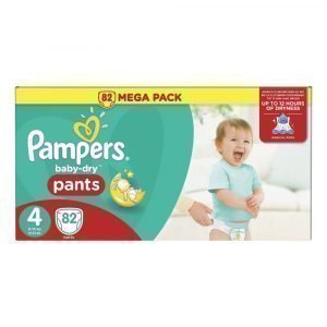 Pampers Baby-Dry 4 8-15 Kg Housuvaippa Megapakkaus 82 Kpl