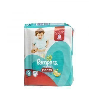 Pampers Baby-Dry 6 16+ Kg Housuvaippa 32 Kpl