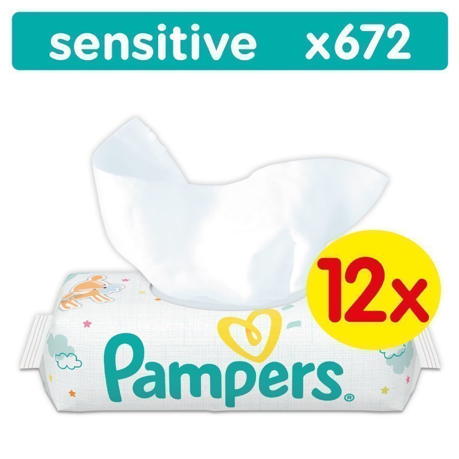 Pampers Puhdistuspyyhe Sensitive 12 X 56 Kpl Megapakkaus