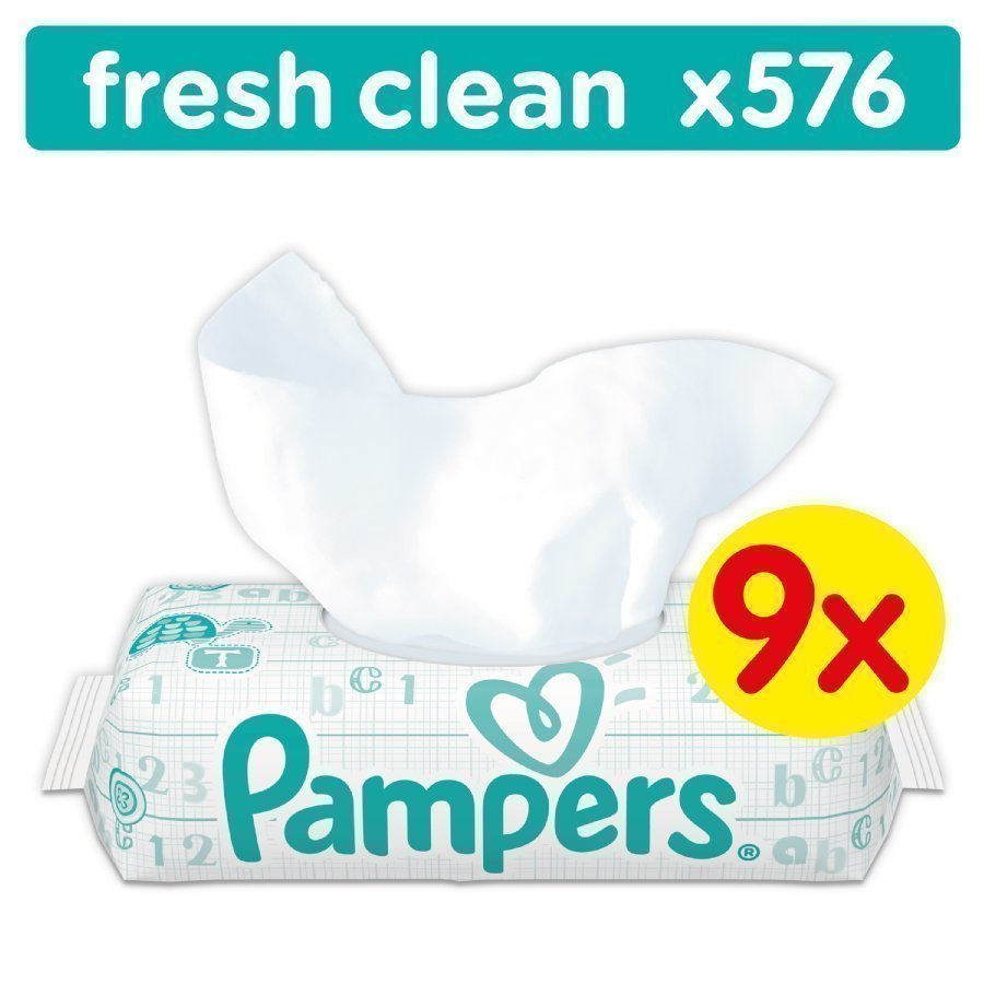 Pampers Puhdistuspyyhkeet Babyfresh Clean Jättipakkaus 9 X 64 Kpl