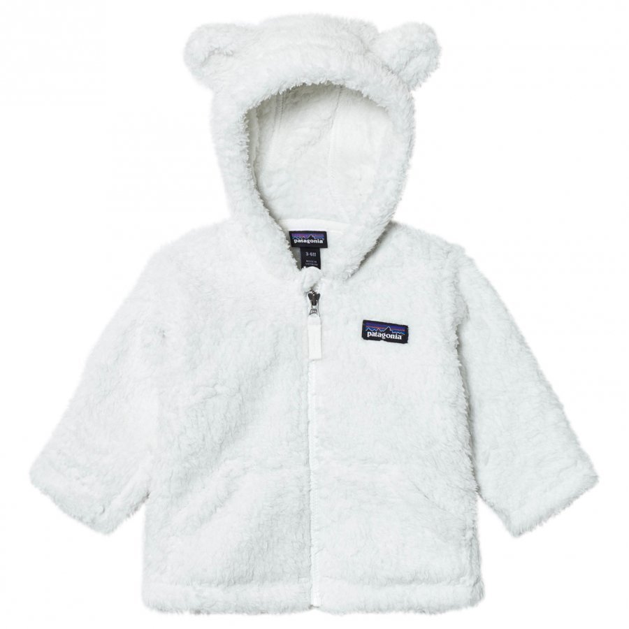 Patagonia Baby Furry Friends Hoodie Sweater Birch White Fleece Huppari