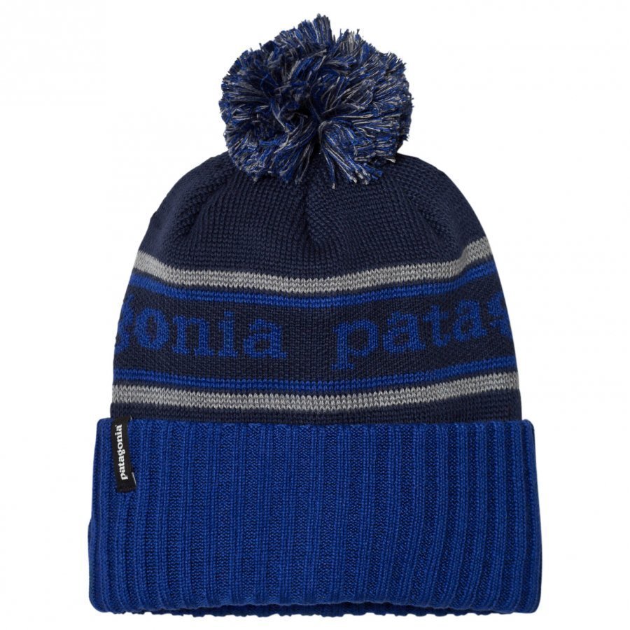 Patagonia K´S Powder Town Beanie Park Stripe Navy Blue Pipo