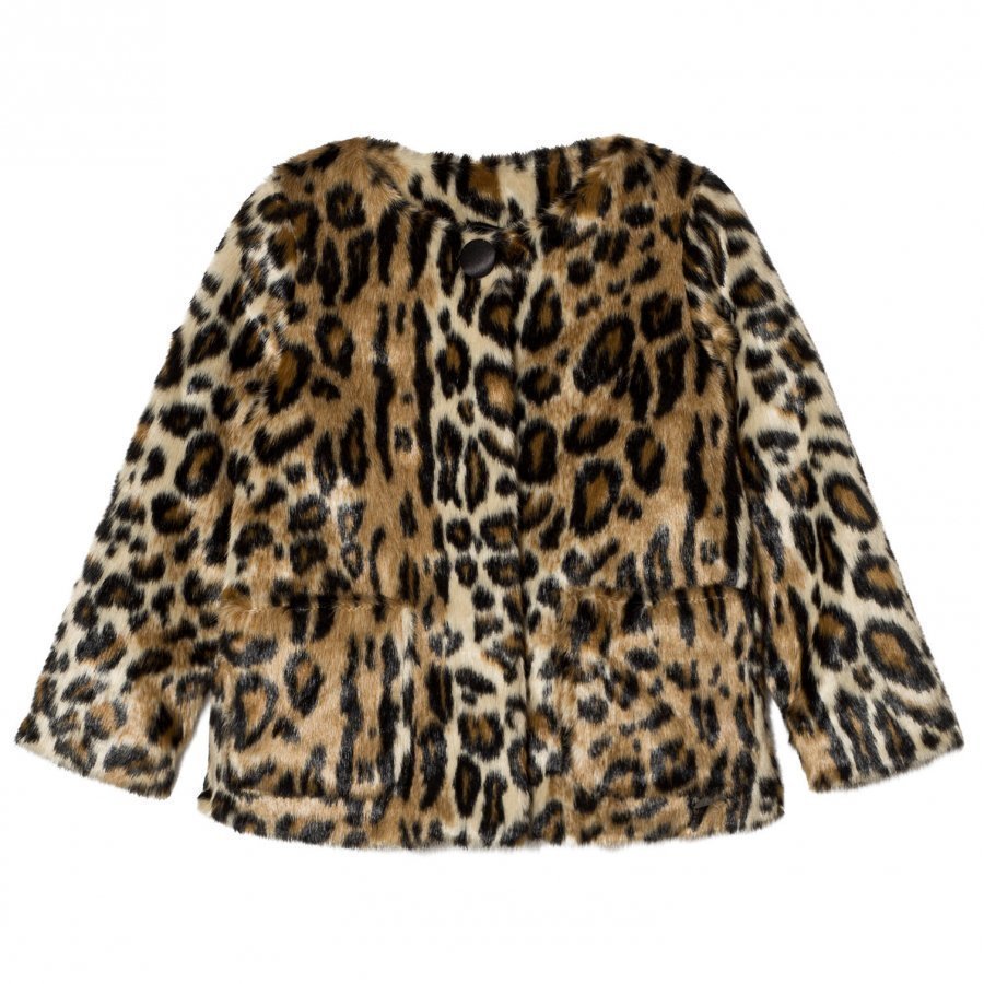 Pepe Jeans Leopard Print Faux Fur Jacket Turkis