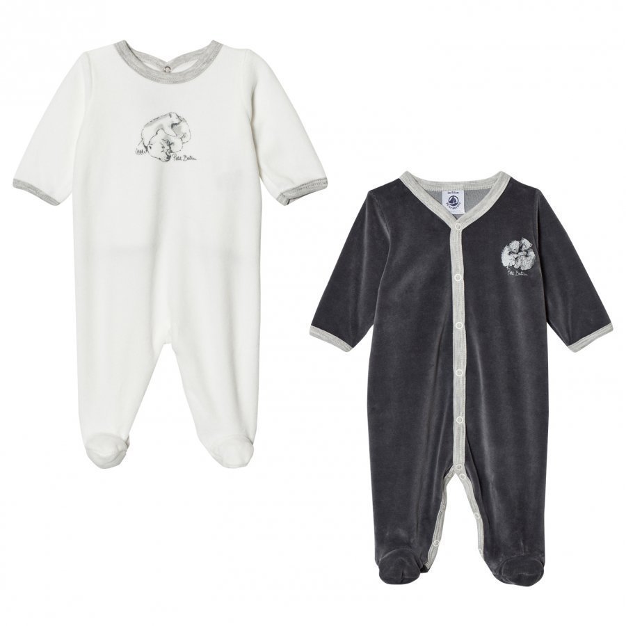 Petit Bateau 2-Pack Footed Baby Body