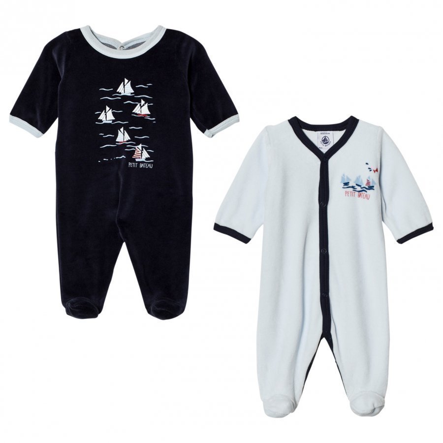 Petit Bateau 2-Pack Footed Baby Body