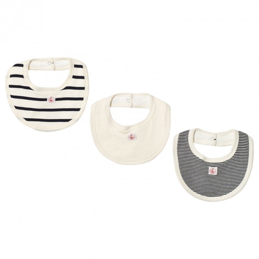 Petit Bateau 3-Pack Bib Ruokalappu