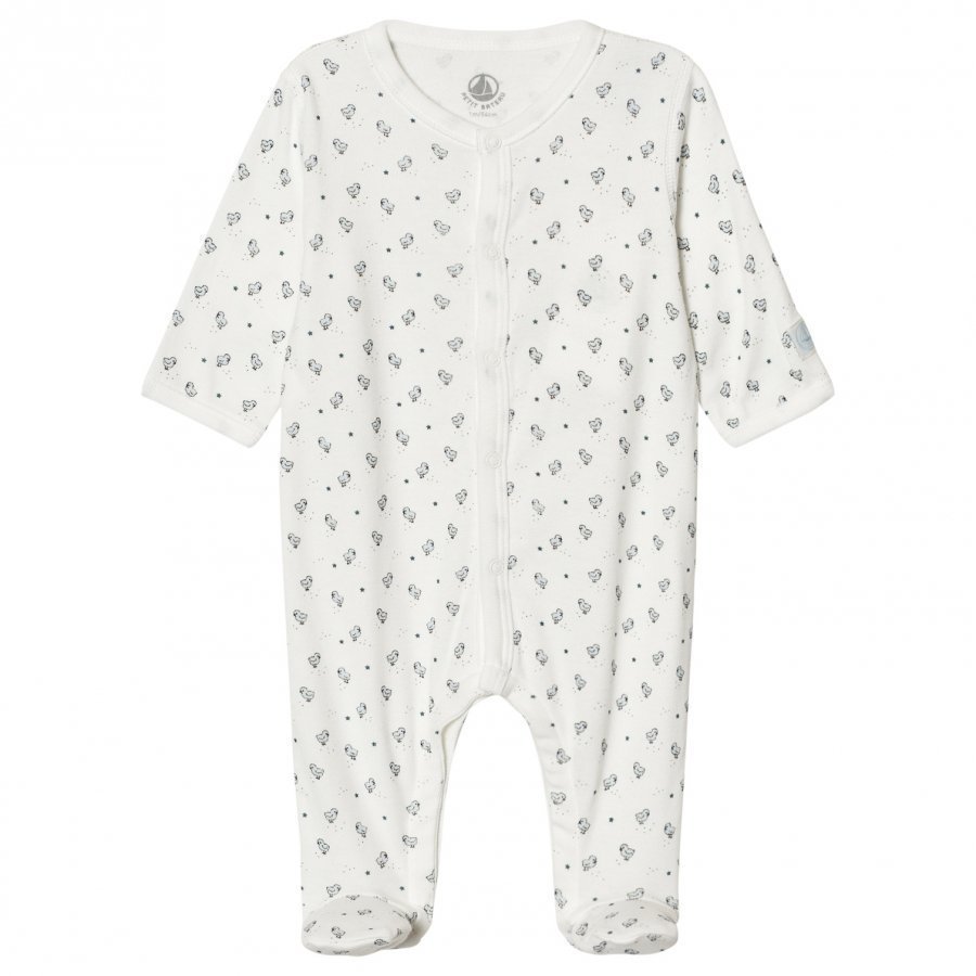 Petit Bateau Bird Print Footed Baby Body