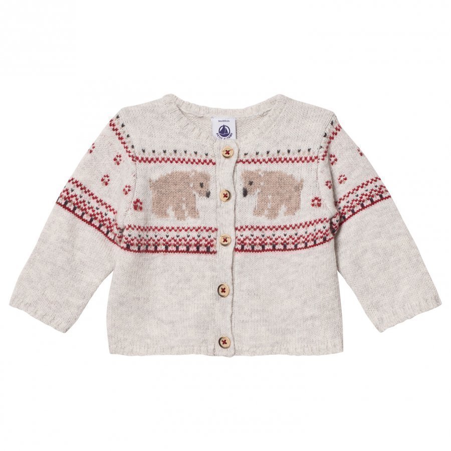 Petit Bateau Cardigan Grey Melange Neuletakki