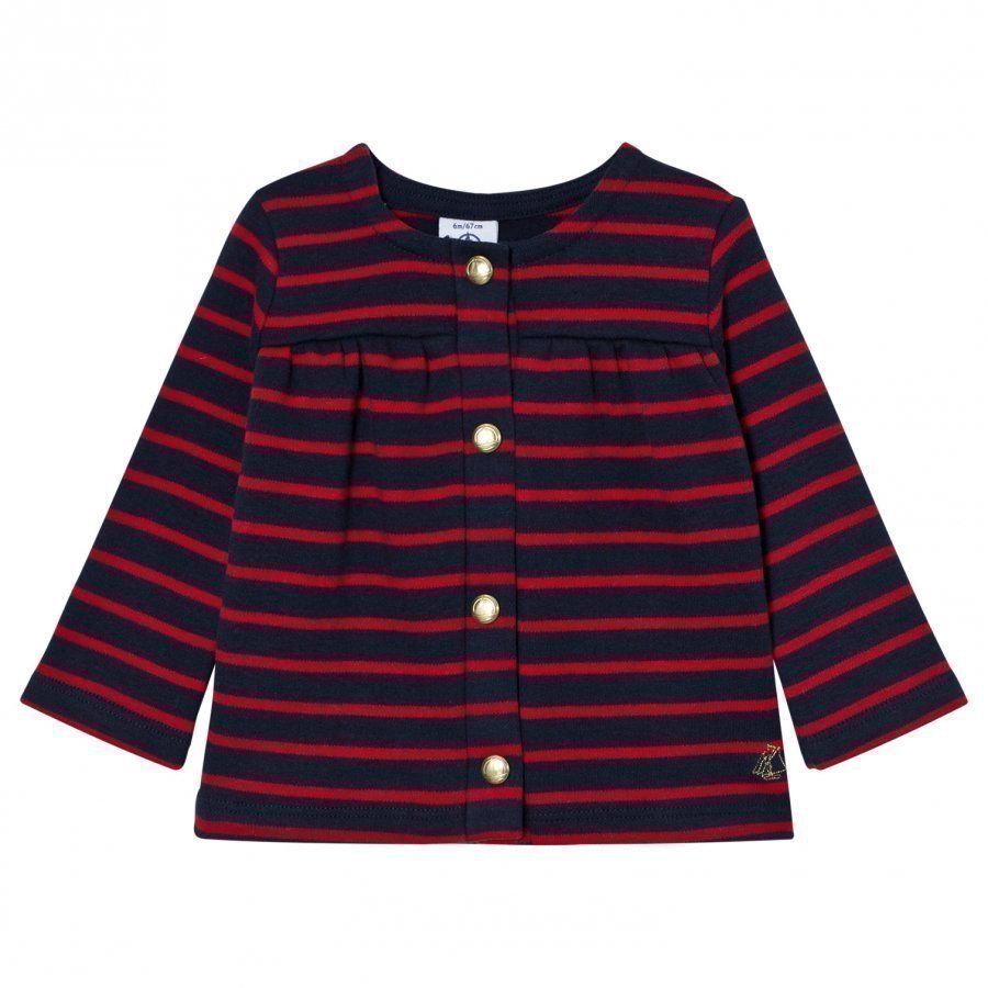 Petit Bateau Cardigan Navy/Red Neuletakki