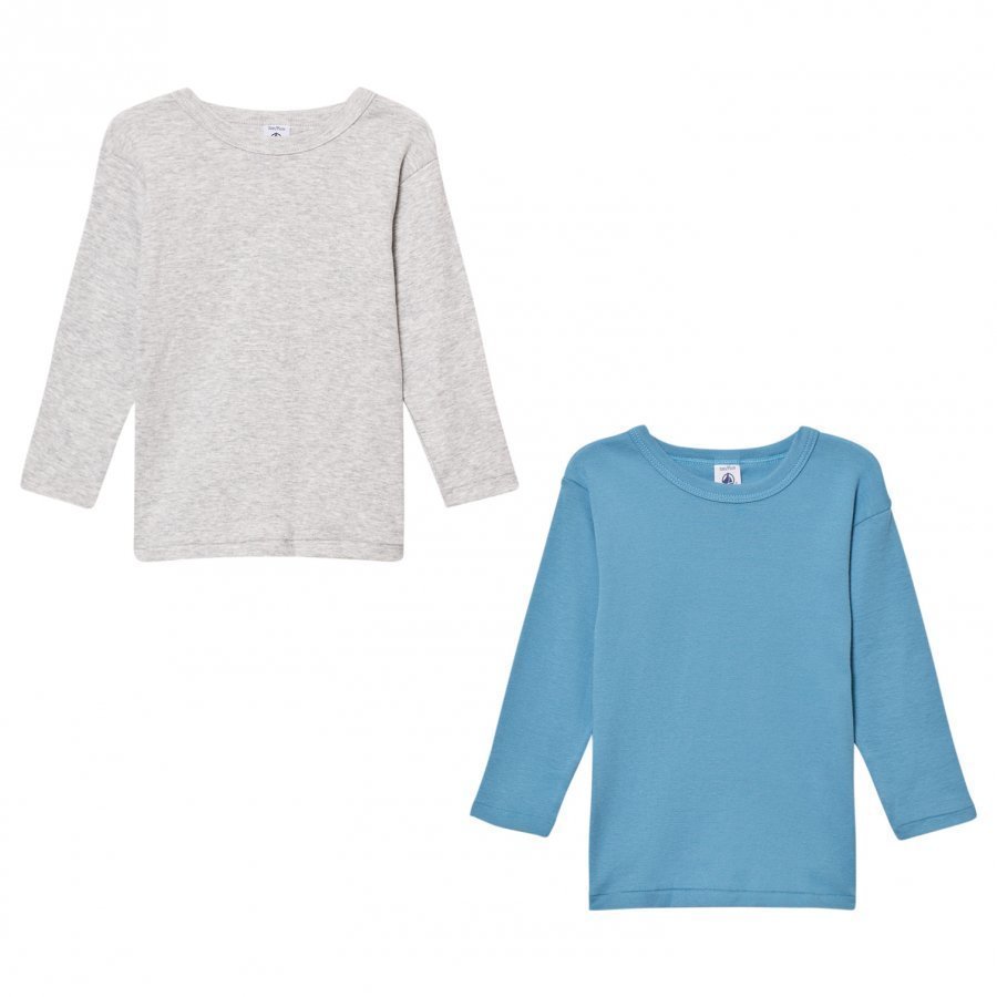 Petit Bateau Cotton Long Sleeve T-Shirts 2 Pack T-Paita