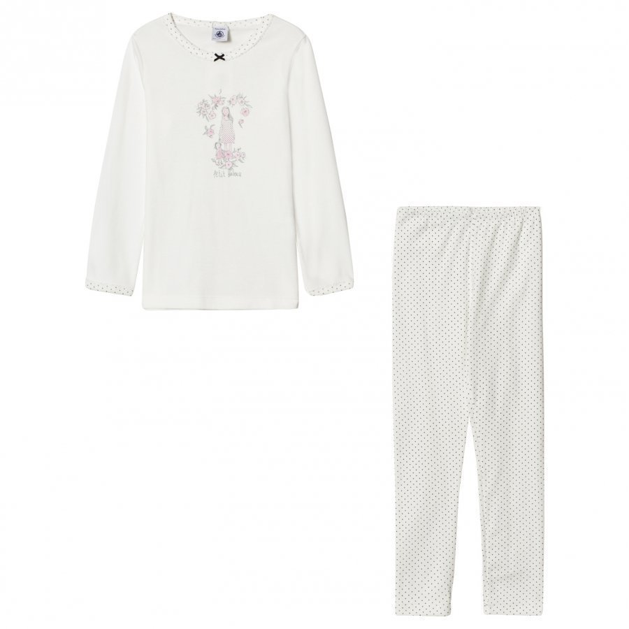 Petit Bateau Creme Spot Pyjamas Yöpuku