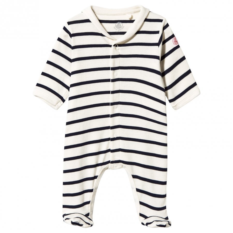 Petit Bateau Footed Baby Body Coquille/Abysse Body