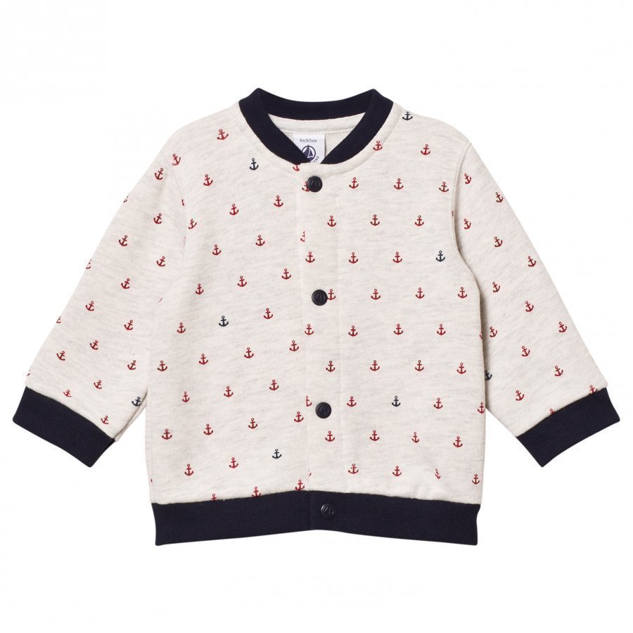 Petit Bateau Grey Melange Cardigan Neuletakki