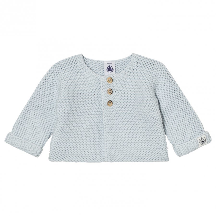 Petit Bateau Knit Cardigan Light Blue Neuletakki