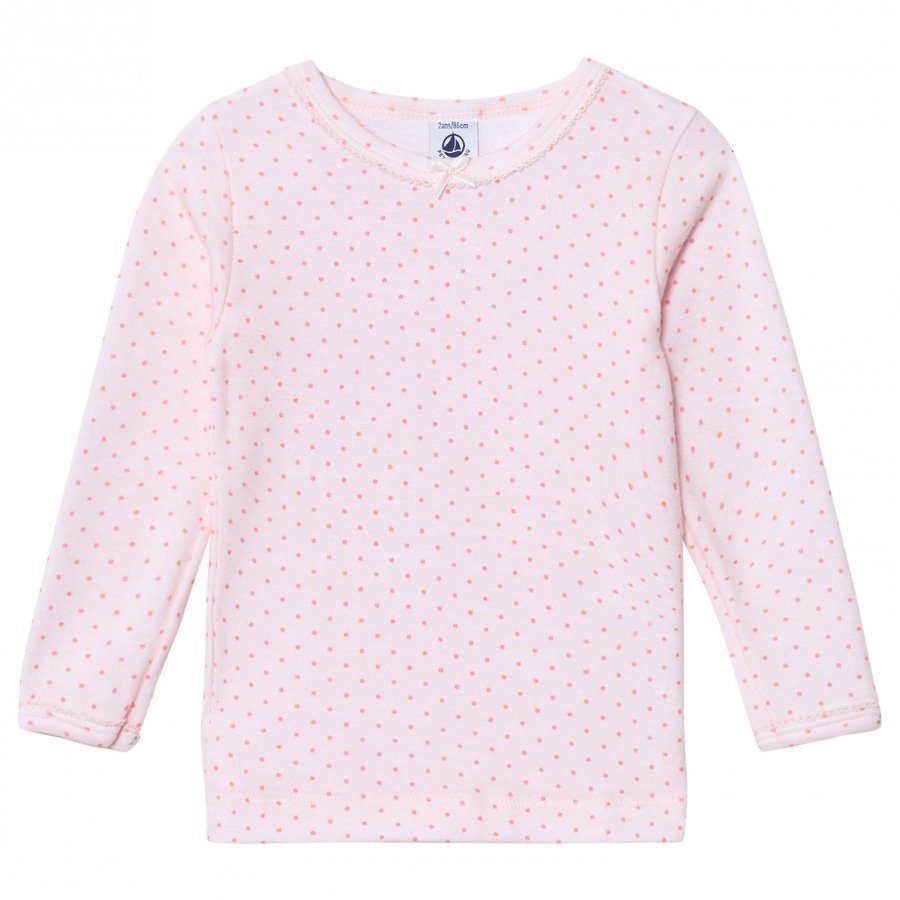 Petit Bateau Long Sleeve T-Shirt Pink Pitkähihainen T-Paita