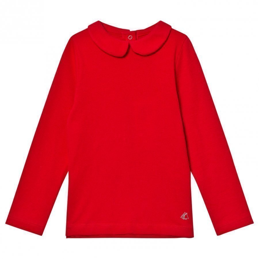 Petit Bateau Long Sleeve Tee Red T-Paita