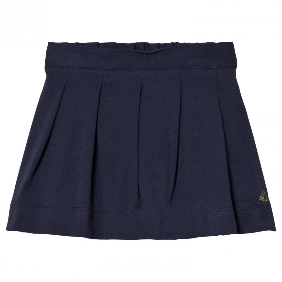 Petit Bateau Marine Blue Pleated Skirt Kellohame