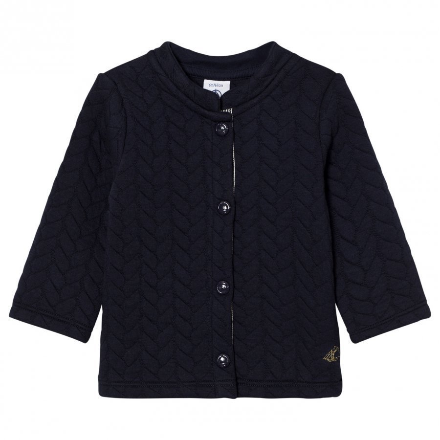 Petit Bateau Marine Quilted Cardigan Neuletakki