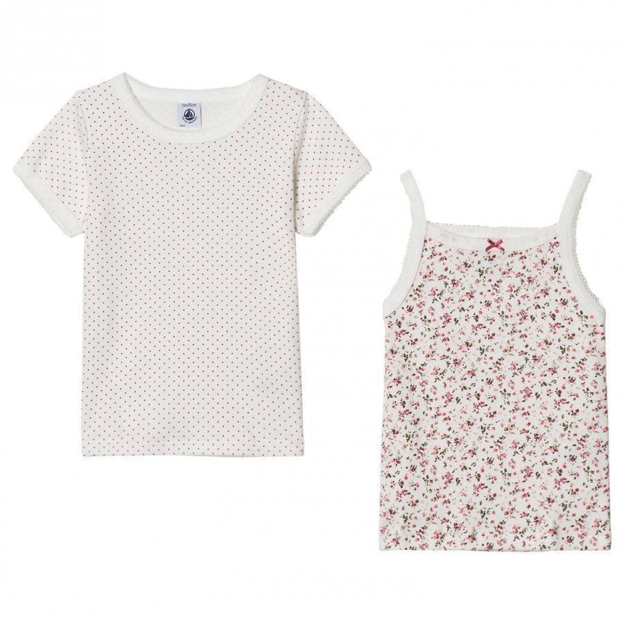 Petit Bateau Pink Cotton Tops 2 Pack Bokserit