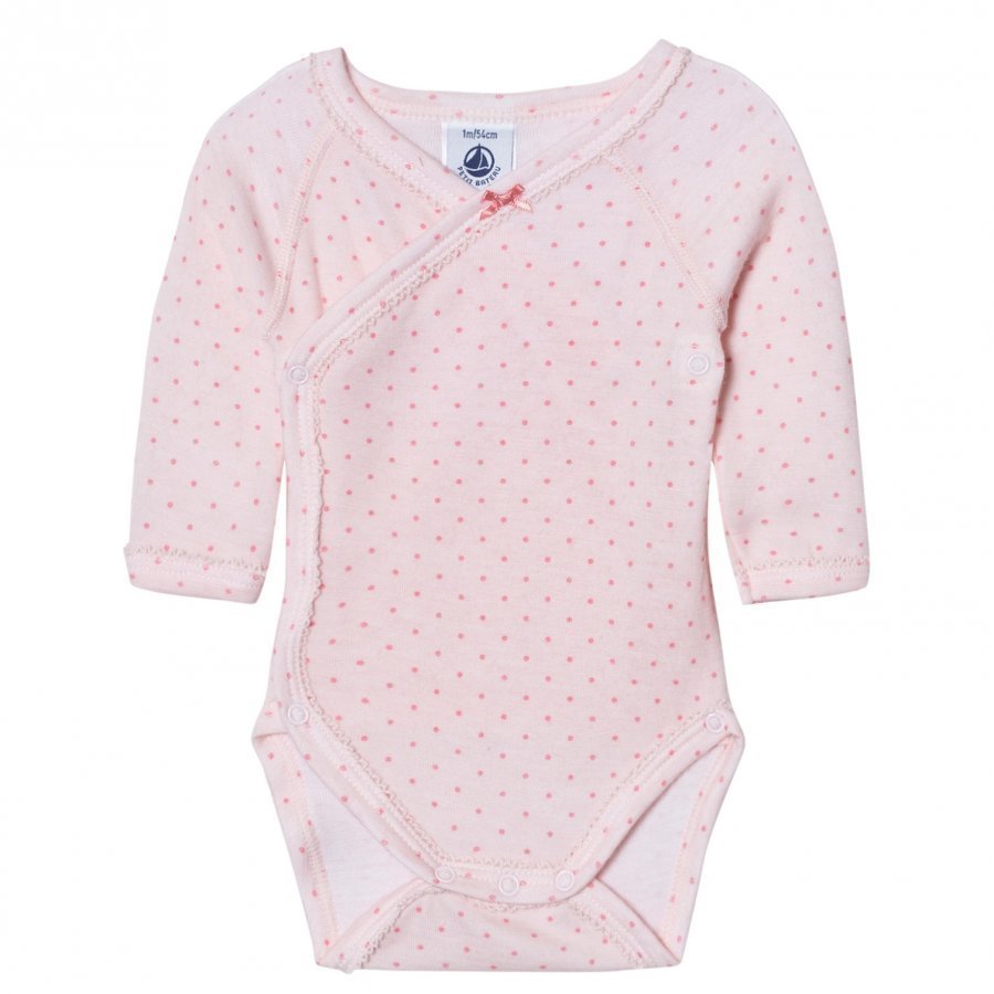 Petit Bateau Pink Dot Wrap Baby Body