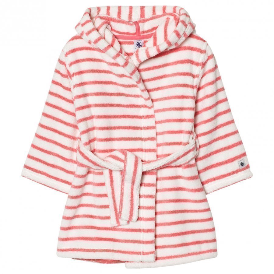 Petit Bateau Pink Striped Bathrobe Kylpytakki